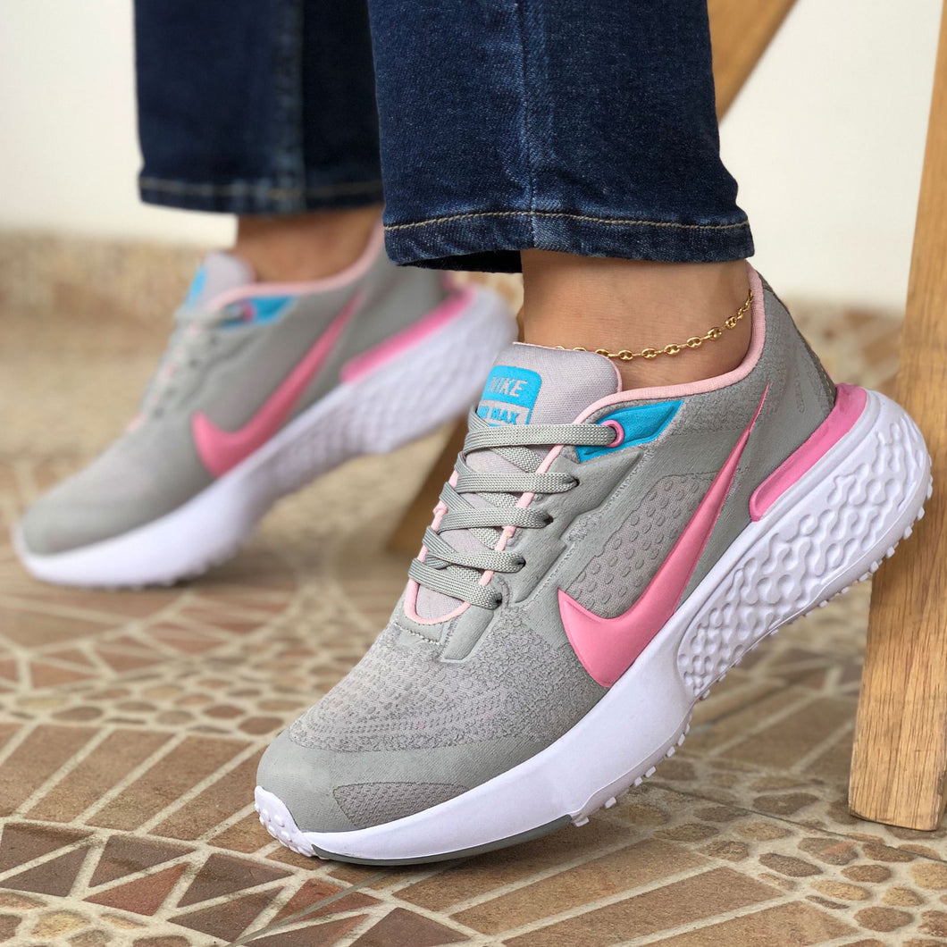 TENIS MUJER N1KE AIR MAX GRIS X ROSADO – SUN SPORT